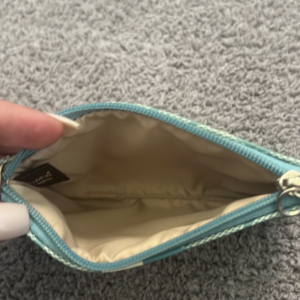 Coach Green Monogram Mini Wristlet - image 3